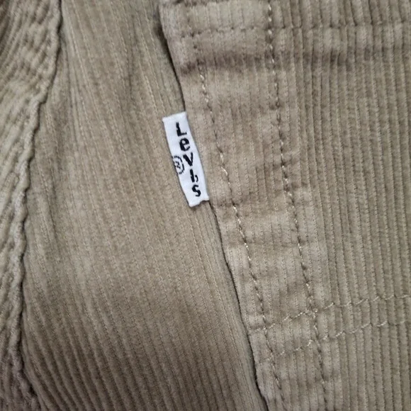 Levi's 511 Corduroy Pants Mens 30x32 Khaki Cotton Poly Straight Leg Stretch - Picture 9 of 12